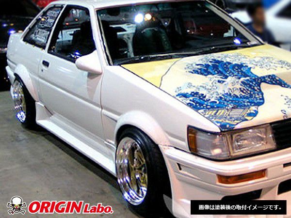 AE86レビンのアーチ型リアフェンダー片側35mmワイド | エアロのエース