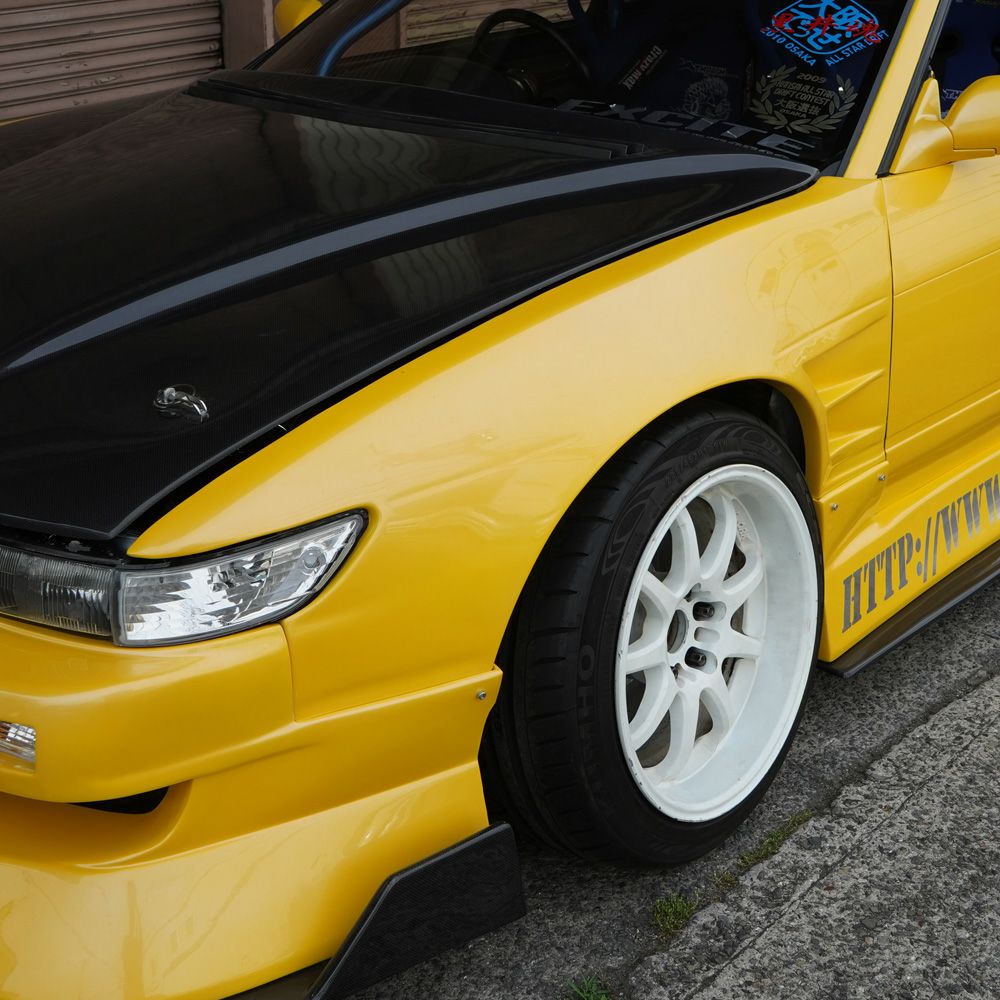 S13シルビアのフロントフェンダー片側40mmワイド | エアロのエース