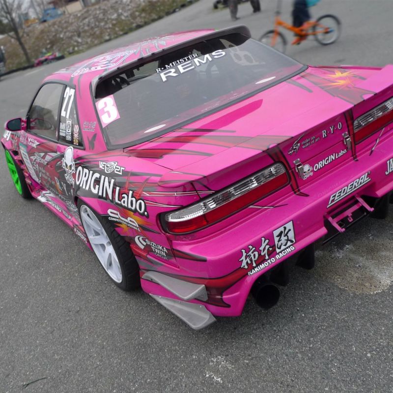 S13シルビアのリアフェンダー片側55mmワイド