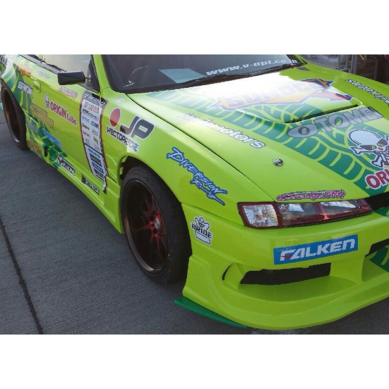 S14シルビア後期のフロントフェンダー片側45mmワイド