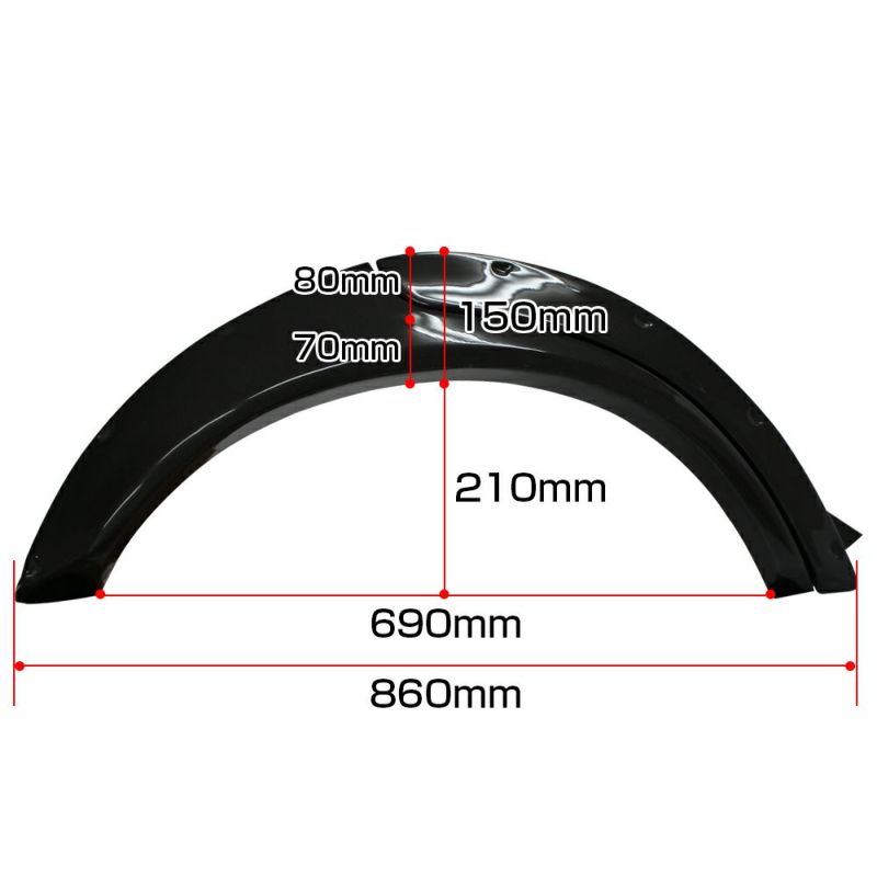 4ドア用汎用カーボンオーバーフェンダー出幅55mm