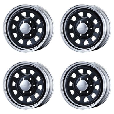 Daytona-RS 16インチ×6.5J＋38 6穴 クローム＆ブラック 4本