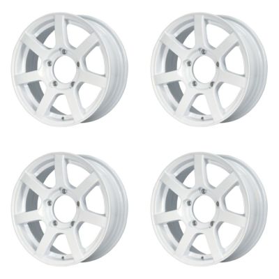 ジムニー ホイール MUD-S7 16インチ 5.5J +20 シャインホワイト 4本セット