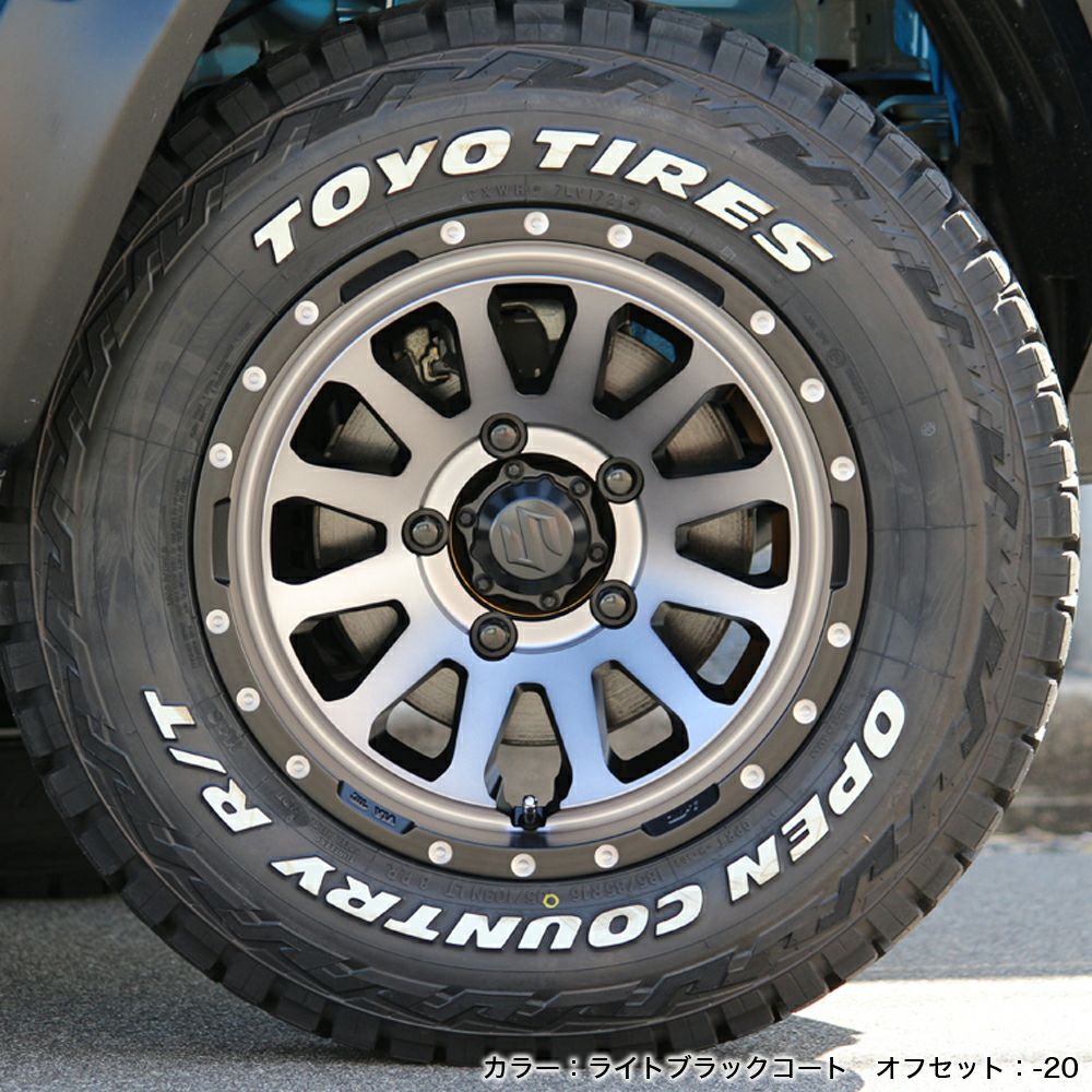 ジムニー ホイール MUD-ZEUS マットブラックコート 16×5.5J 5H -20 ホイール1本