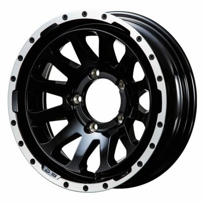 ジムニー ホイール MUD-ZEUS 16インチ 5.5J -20 グロスブラック＆リムポリッシュ