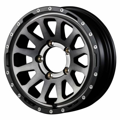 ジムニー ホイール MUD-ZEUS 16インチ 5.5J +20 ライトブラックコート＆マットブラックリム